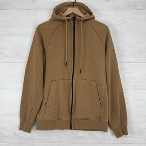 JORDAN CRAIG Mens‎ Uptown Zip Up Hoodie Size Large Mocha Brown Pockets Cotton